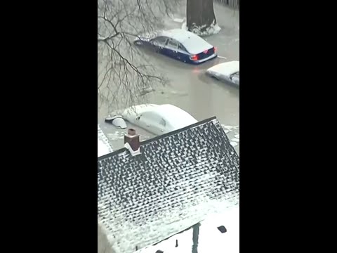 Hundreds In Hotels After Icy Water Main Break in Detroit