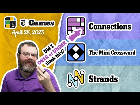 NYT Connections, Mini Crossword, and Strands | April 28, 2025