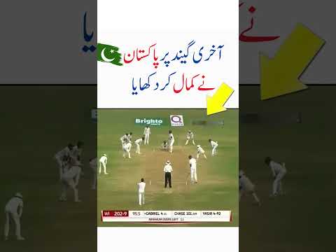 Omg What a Match Pakistan Team won Test on Last Ball #shorts #test #pakistanteam #pakvs #pakistanvs