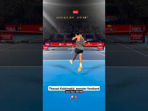 Wait for it. 🚀💥 Thanasi Kokkinakis&#039; forehand during a practice at the 2022 Tokyo Open #tennis