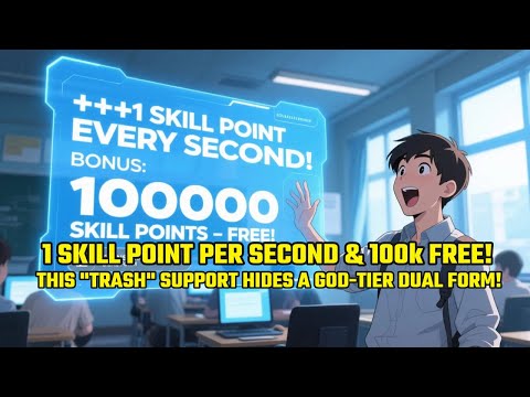 1 SKILL POINT PER SECOND &amp; 100k FREE!This &quot;TRASH&quot; Support Hides A GOD-TIER DUAL FORM! (Angel/Demon!)