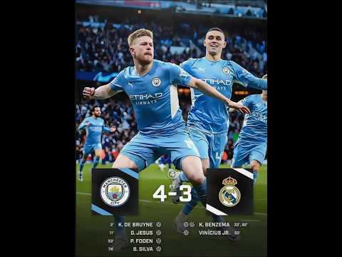 Man City vs Real Madrid: The 7-Goal UCL Thriller That Shook #football