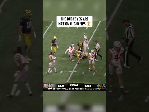 The moment Ohio State won the CFP national championship 👀