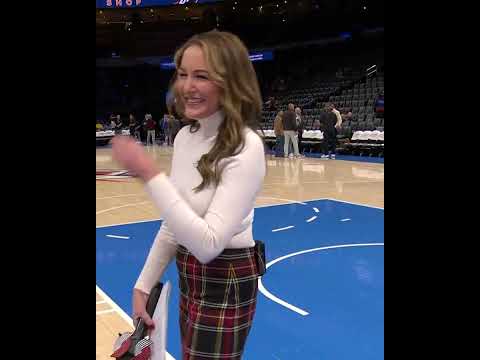 The Thunder mascot terrified the Blazers&#039; courtside reporter 😭 (via Portland Trail Blazers)