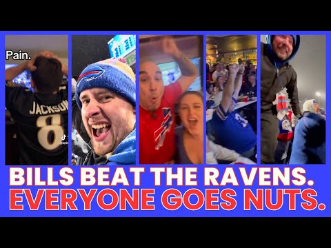 BILLS BEAT THE RAVENS. EVERYONE GOES NUTS. (Epic Reactions Epic Victory Epic Music.)
