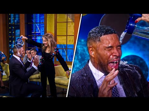 Michael Strahan DRENCHED By Susan Lucci On Live TV In Soap Opera Fight Demo