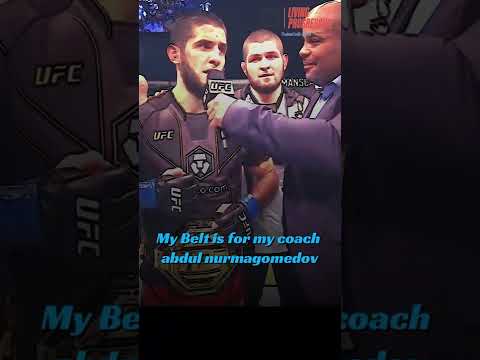 Islam Makhachev Speech after winning UFC championship | Just Train Hard
