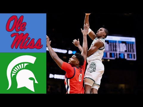 Ole Miss Rebels vs Michigan State Spartans Men&#039;s Basketball Championship Full Game 2nd Qtr