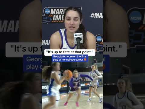 Georgia Amoore reflecting on the final play of her college career